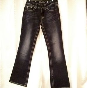 faded boot cut jeans